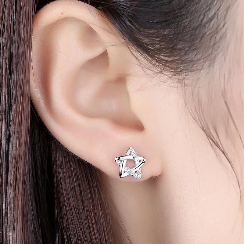 Star Earrings With Stones