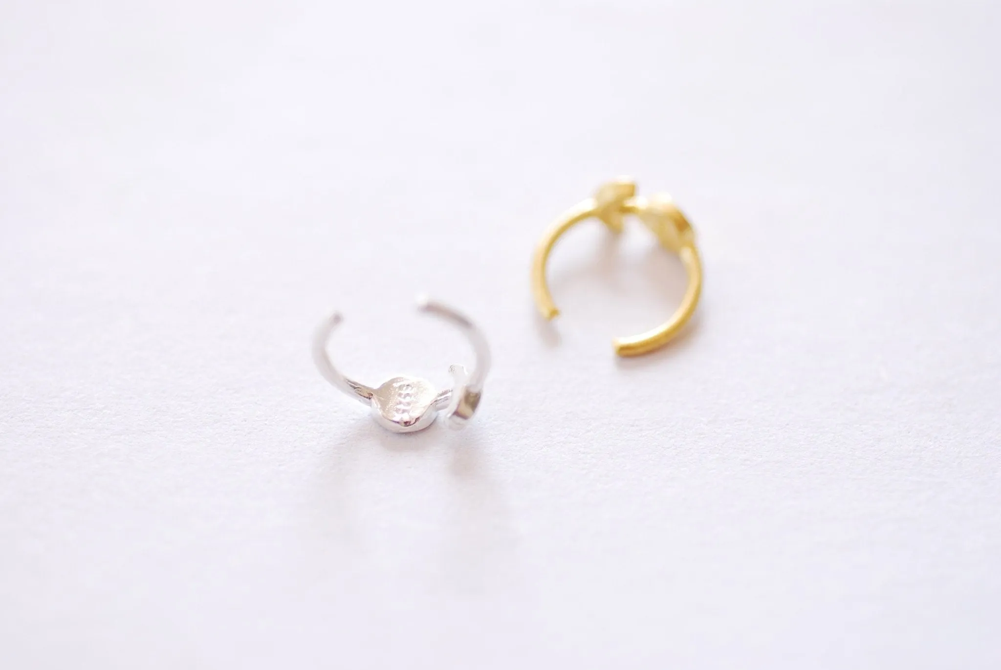 Sun and Moon Ear Cuff - 925 Sterling Silver or Vermeil 18k Gold Rose Gold Ear Wrap Non Pierced Hammered Ear Cuff Cartilage Clip on earrings