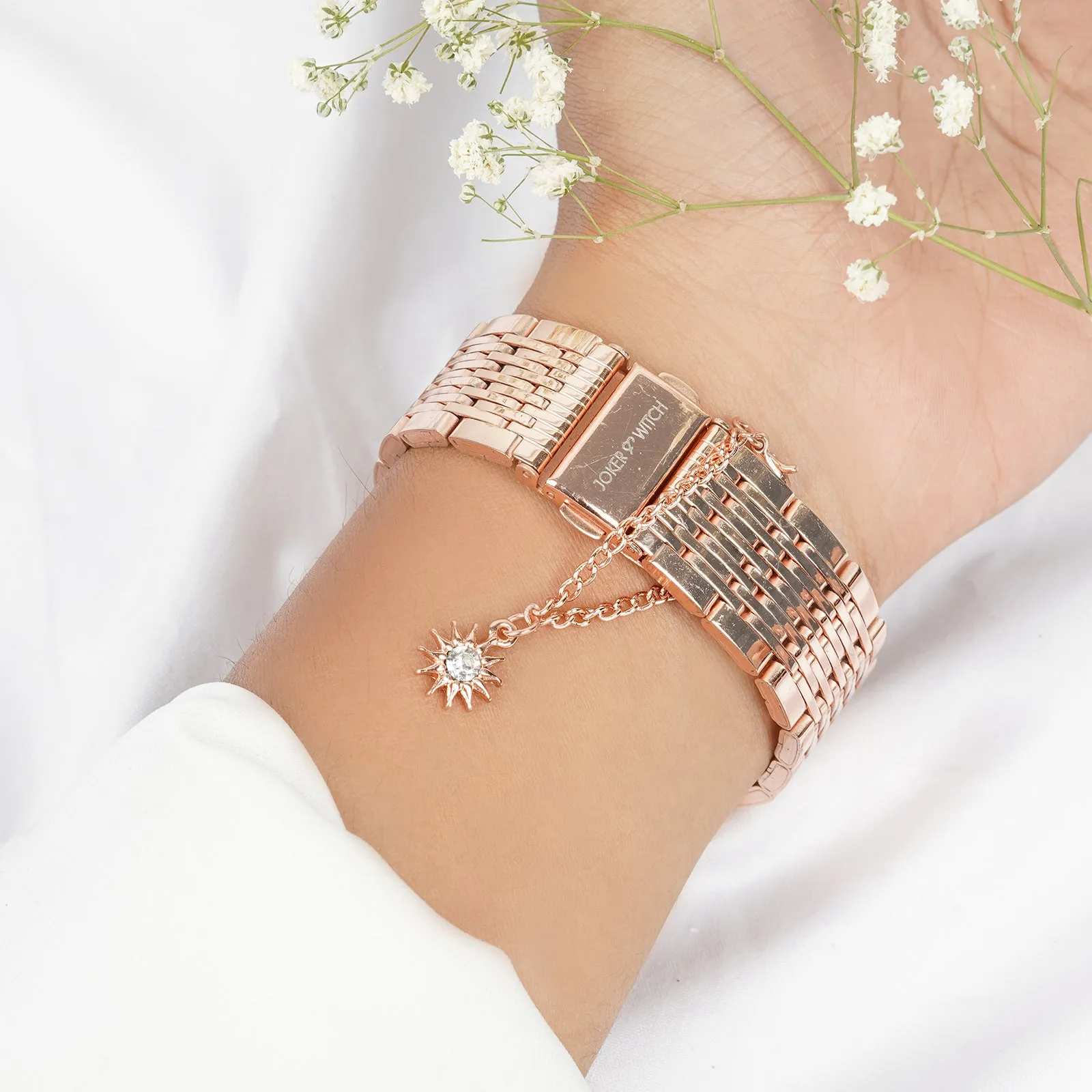 Sunday Rhinestone Rosegold Watch Charm