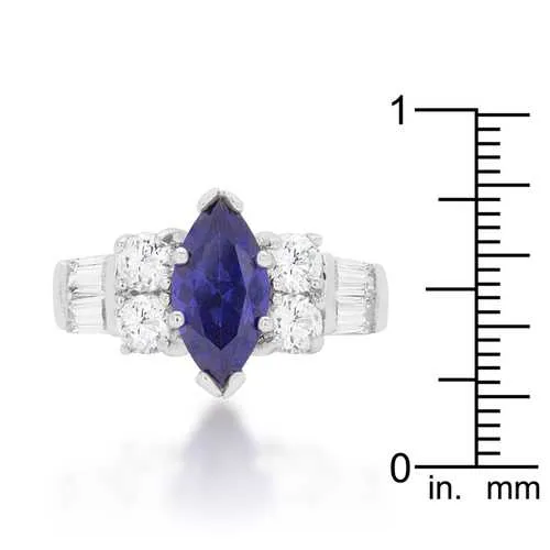 Elegant Tanzanite Purple Cocktail Ring for Women