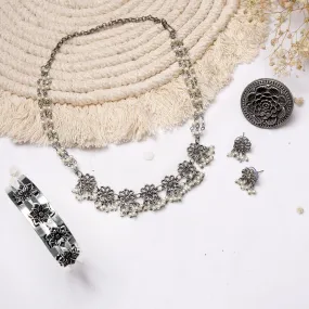 Teejh Gopika Silver Oxidised Jewelry Gift Set