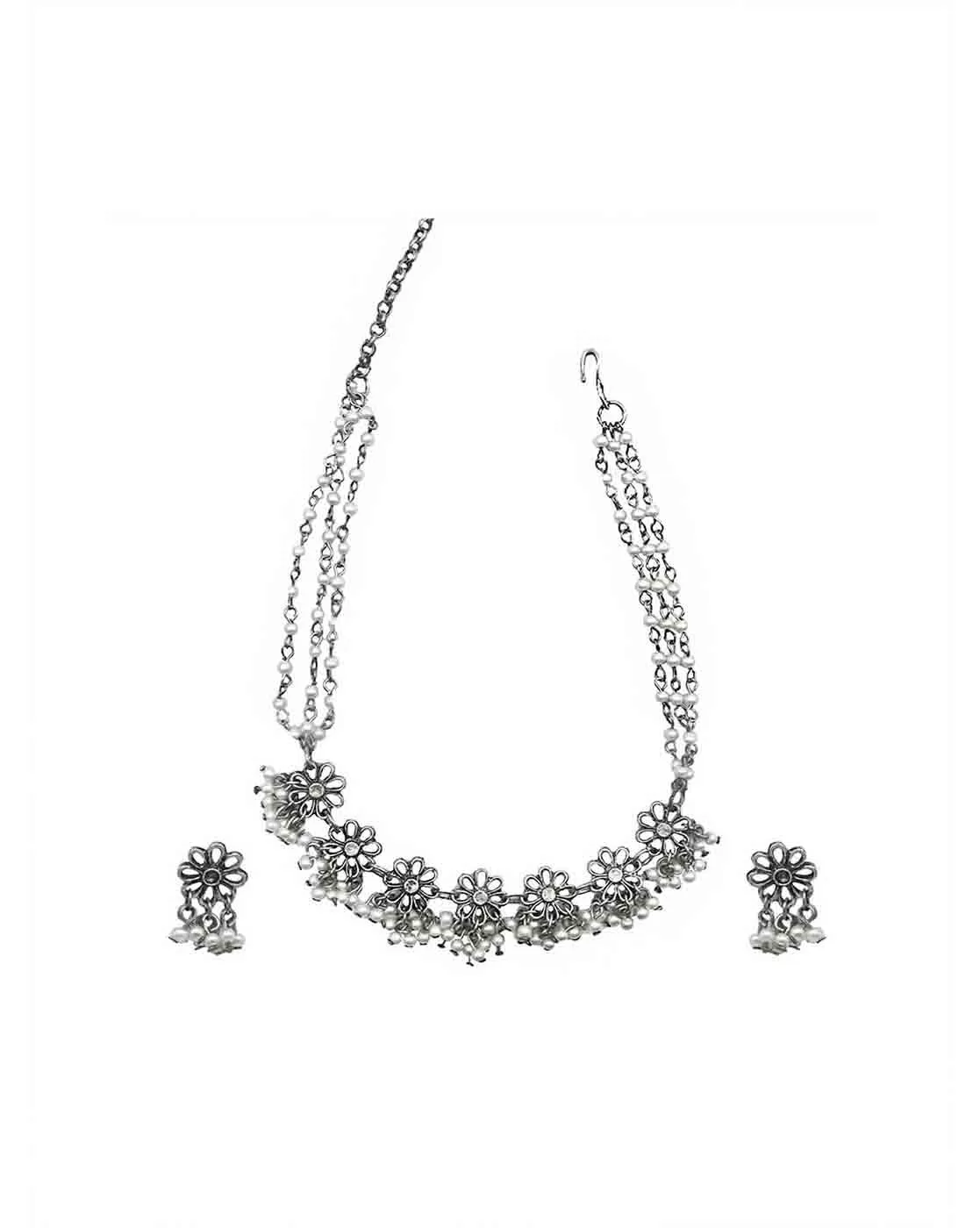 Teejh Gopika Silver Oxidised Jewelry Gift Set