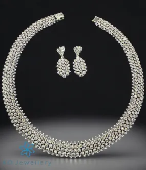 The Eliana Silver Marcasite Necklace & Earrings