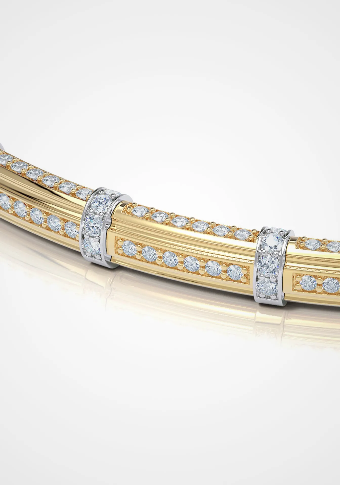 The Flute, 18K Gold   Diamond Choker