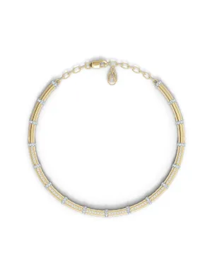 The Flute, 18K Gold   Diamond Choker