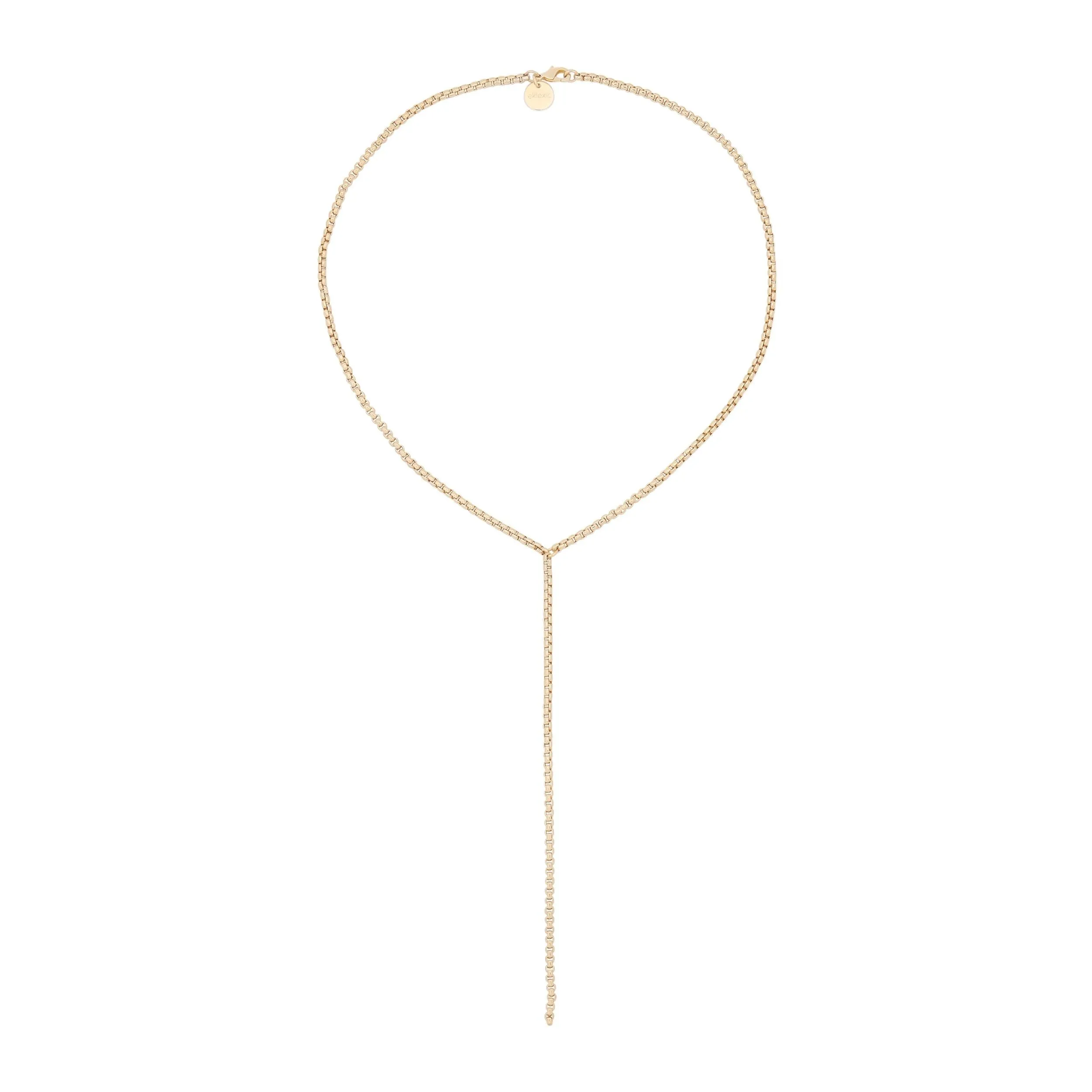 Thin Luciana Box Chain Lariat