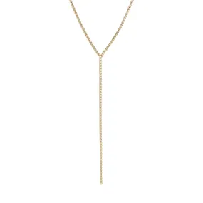 Thin Luciana Box Chain Lariat