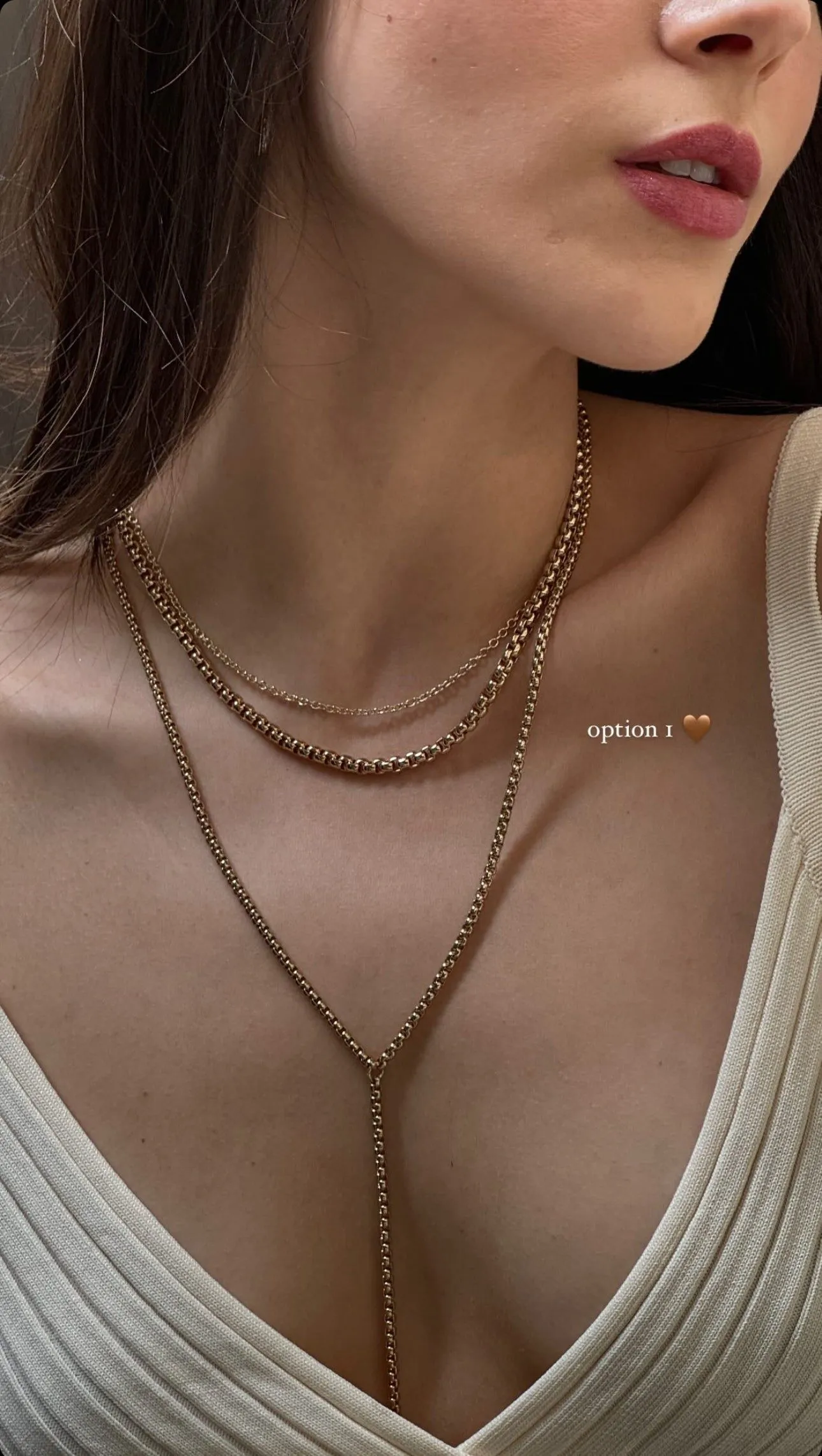 Thin Luciana Box Chain Lariat