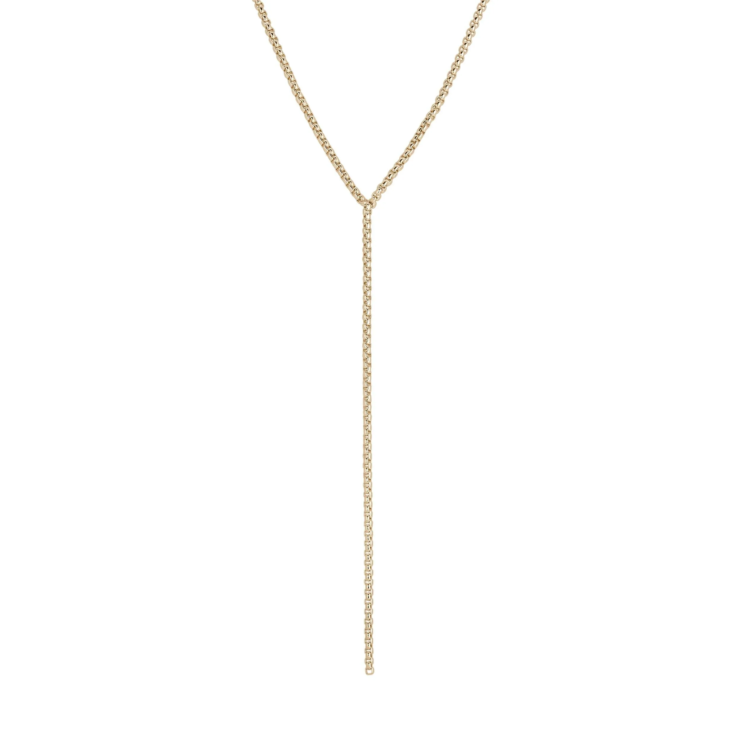 Thin Luciana Box Chain Lariat