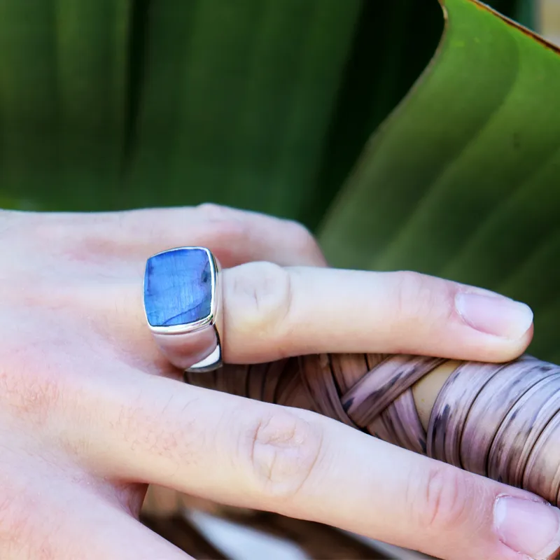 Unisex Labradorite Gemstone Ring