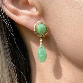 Vintage Jade Drop Earrings