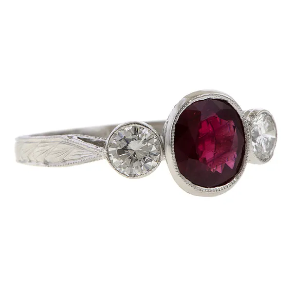 Vintage Ruby & Diamond Ring