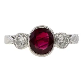 Vintage Ruby & Diamond Ring