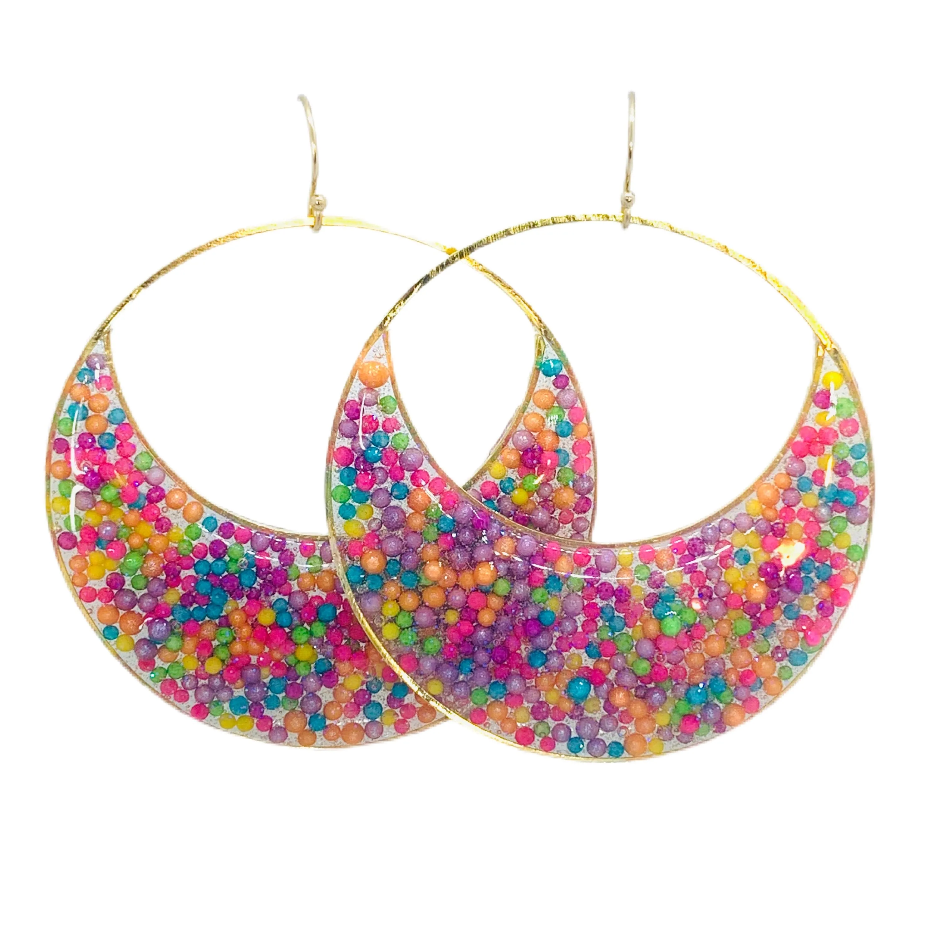 Waxing Moon Sprinkle Earrings