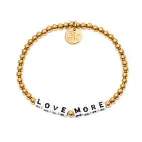 White Love More Little Words Project Waterproof Gold Trackable Bracelet S/M