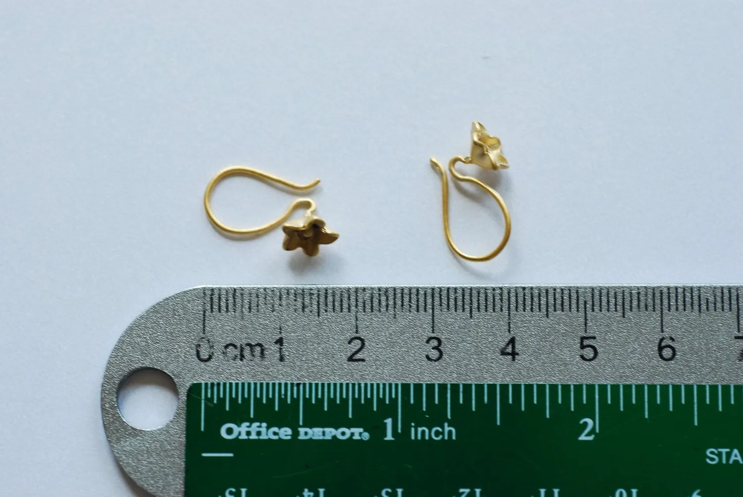 Wholesale Shiny Vermeil Gold Flower Earring finding - 18k gold plated Sterling Silver,  Gold flower earrings, Gold earring finding, Gold Earrings, 193