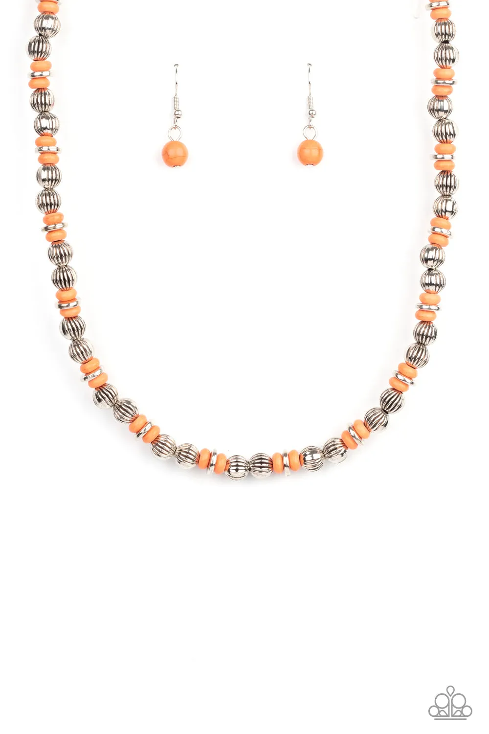 ZEN You Least Expect It - Orange Paparazzi Necklace